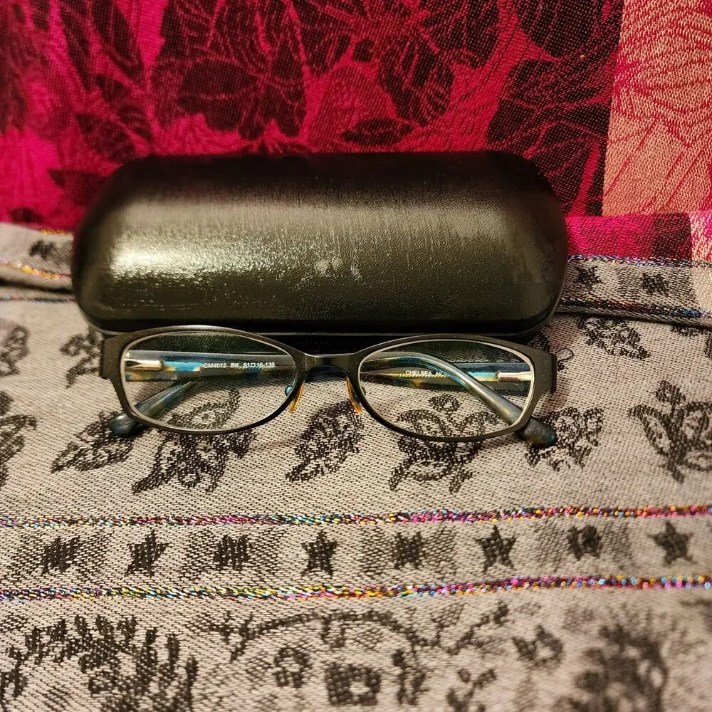 Chelsea Morgan Teal Prescription Glasses And Vision Works Sunglass Case Set.